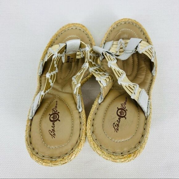 Born Crown size 8 White & Silver Sandal Heels - Picture 4 of 13